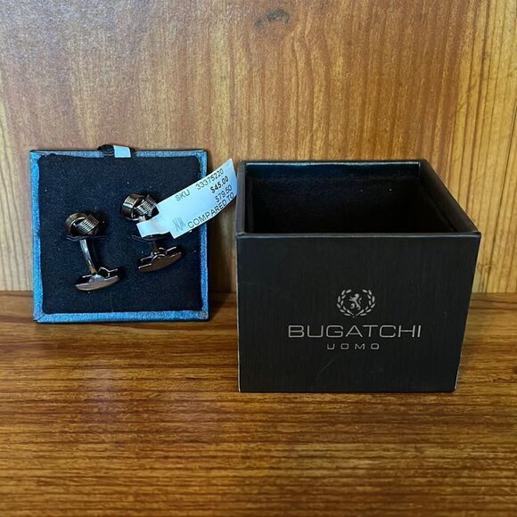 Bugatchi Men's Cufflinks, Silver Cufflinks - Picture 1 of 4